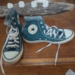 Custom dyed Moss Green Converse Sz 8W/6M